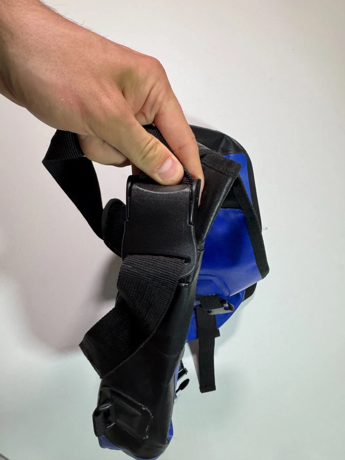 LUAR Borsa messenger Benetton vintage bicicletta ciclismo impermeabile blu tracolla