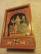 Vintage 1981 Yaps Circus Dancing Clown Jewelry Box Trinket Music Box Needs Repai