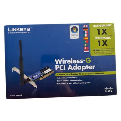 LINKSYS WMP54G Wireless-G PCI Adapter IEEE 802.11b/g, PCI 2,2  Wireless #GK11880