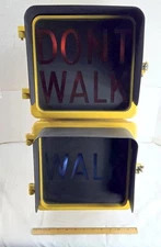 Vintage Eagle Pedestrian WALK - DONT WALK Signal Light Traffic Lights !!