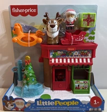 Fisher-Price Little People Christmas Wonderland Gift Set Santa Reindeer Elf NEW