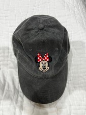Official Disney Minnie Mouse Gray Baseball Cap Embroidered Logo One Size Pre-Own
