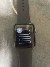 Apple Watch Series 3 GPS 42mm Black Aluminum Case Black Silicone Band Unlocked