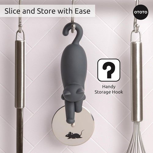 OTOTO Ruota Tagliapizza Tagliapizza Kitty - Taglierine Acciaio Inox, Divertente... - Foto 6 di 7