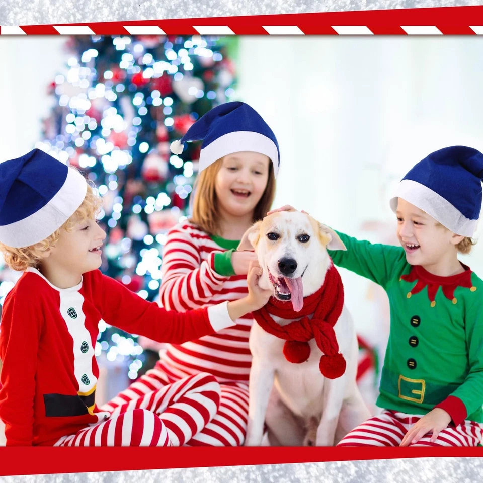 Рождественские шляпы Vicenpal 100 шт. оптом рождественские шляпы для взрослых нетканые тканевые... - Изображение 4 из 4