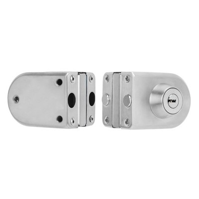 Double Door Push Sliding Access Control Office Glass Door Lock Stainless Ste SET