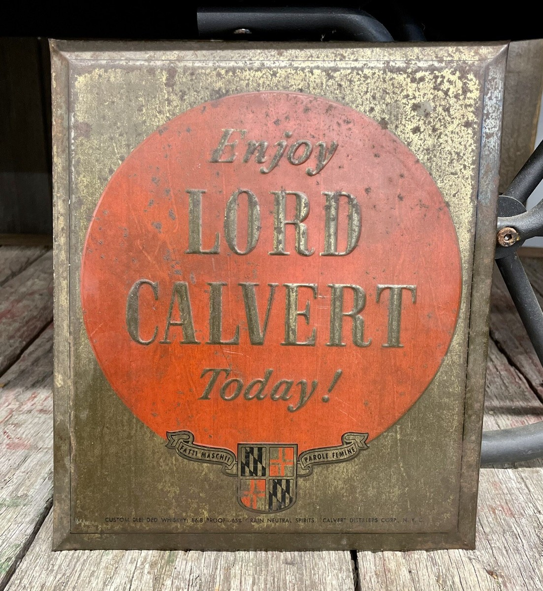 Vintage TOC Lord Calvert Whiskey Distillery Bar Pub