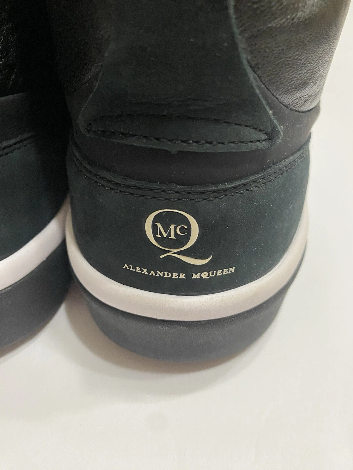 Sneakers Alexander McQueen X Puma uomo nere pelle lacci alti taglia US 10