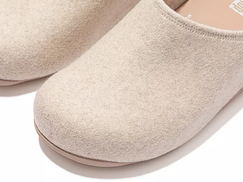 FITFLOP CIABATTE CLOG IN FELTRO MORBIDO DONNA INVERNO EH5 892  SHUV IVORY - Imagen 4 de 4