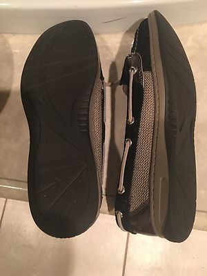 EUC Sperry topsiders Black sparkle Brown Sides - Very Nice  display picture 2