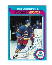 Jack Valiquette 1979-80 Topps Card #229 Signed