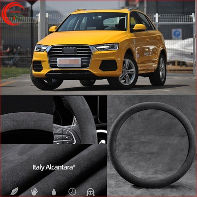 For AUDI Q3 Car Steering Wheel Cover Alcantara Suede Safe Non-Slip