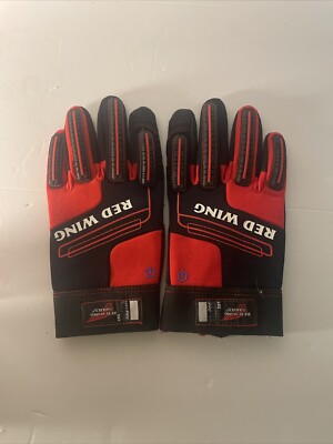 Red Wing Shoe Master Pro Work Gloves Touchscreen Compatible Red & Black Large
