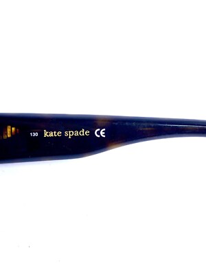 Kate Spade Tortoise Lucite Rectangle Sun Glasses Floral Temples FREDA Kate Spade Tortoise Lucite Rectangle Glasses Floral Temples  main image 4