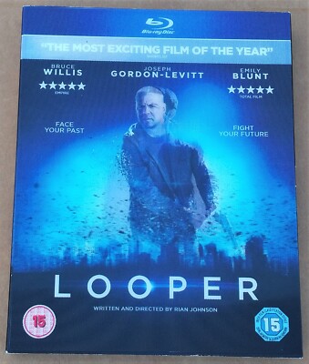 Looper Dual Photo Lenticular Cover Blu-ray Movie Region B bluray