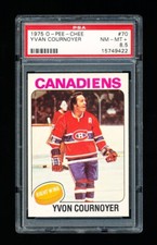 1975 OPC HOCKEY 70 YVAN COURNOYER PSA 8.5 NM-MINT+ CANADIENS POP 2