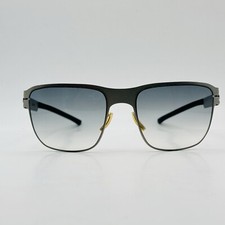 IC Berlin Sunglasses Men Women Oval Gray Titanium Mod. Woody Onono NEW