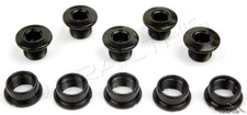 5-Count Set of Origin8 Black Single-Speed Fixed Gear BMX Track Chainring Bolts