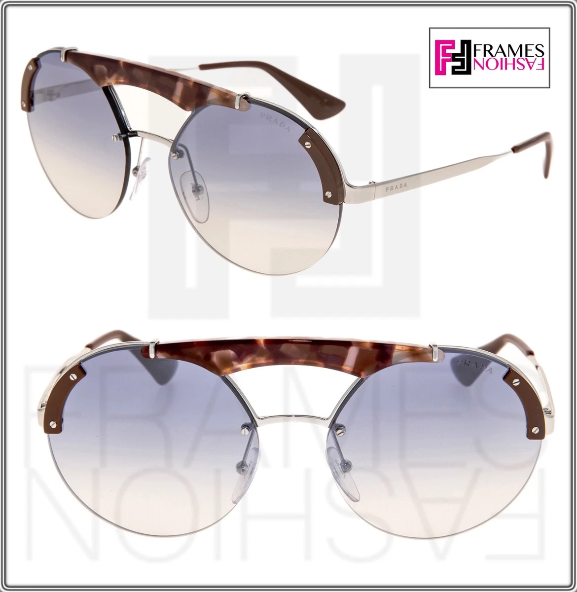 Prada mirrored round clearance sunglasses