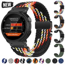 Braided Nylon Watch Strap For Garmin Forerunner 220 235 620 630 735 S6 S20 Band