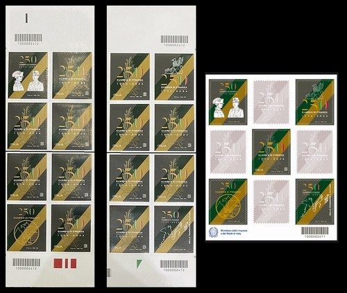 2024 250° corpo guardia di finanza - Italia - quartine + bf con chiudilettera - 第 1/1 張圖片