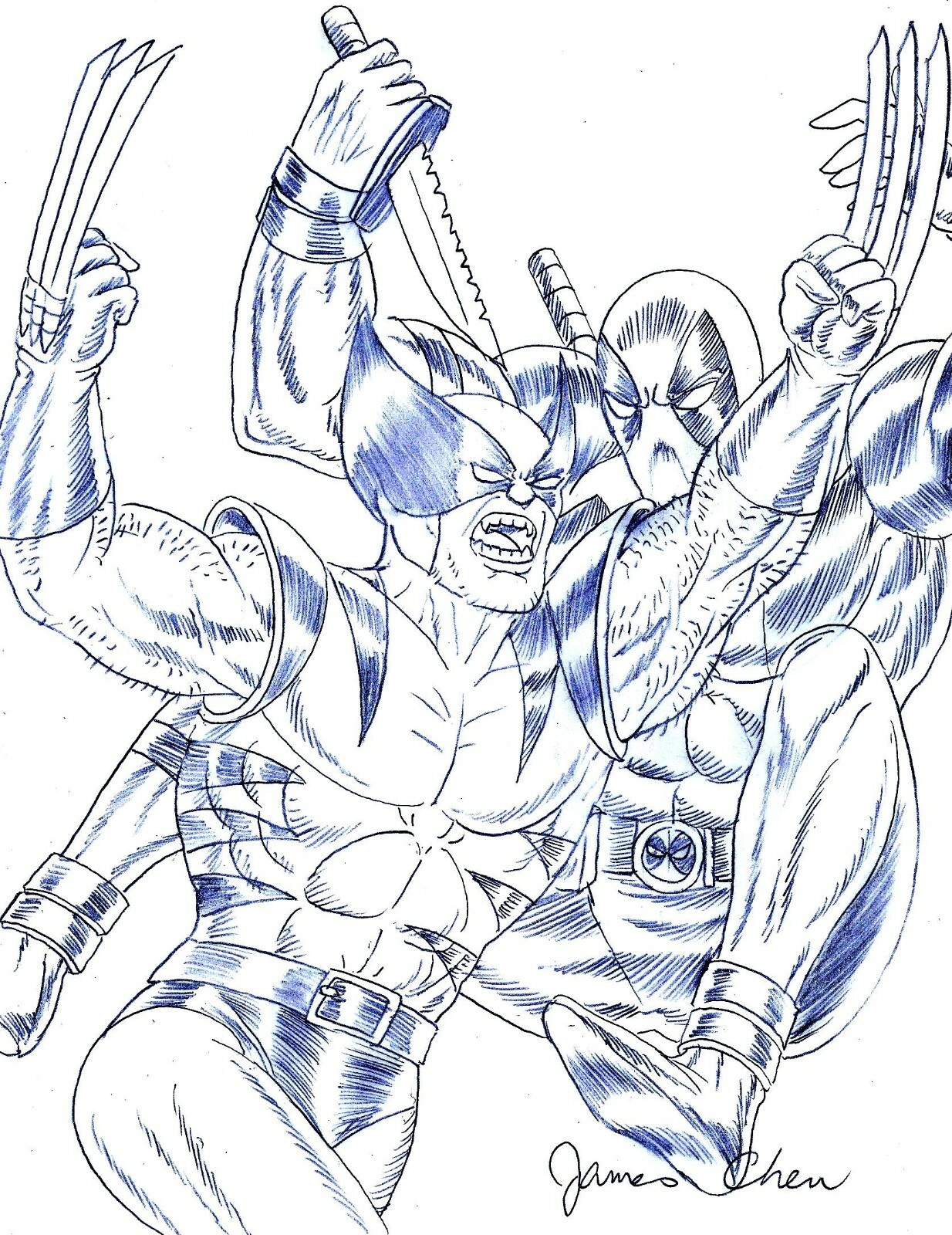 Deadpool And Wolverine Coloring Pages