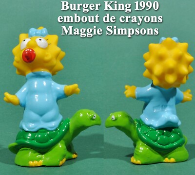 1990 Burger King, Maggie Simpsons Pencil Tip, Height 7.5cm