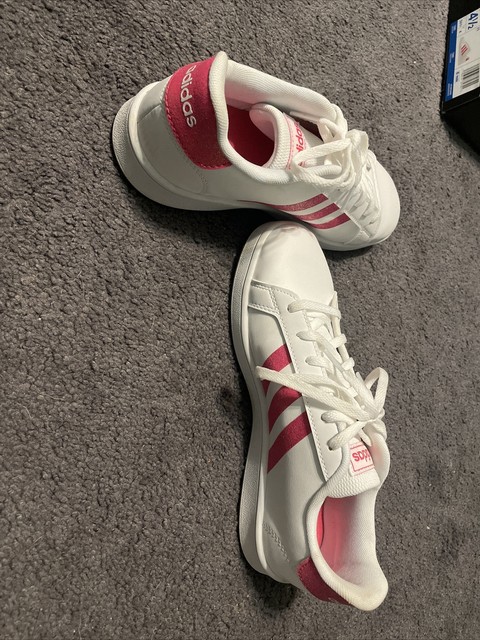 adidas Grand Court K Shoes Pink Size 5 Y Girls Youth EG5136 BRAND for sale  online | eBay