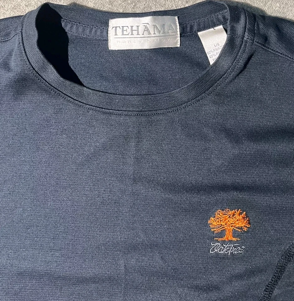 Tehama Athletic Shirt Women’s Size Large Black Oaktree Embroidery Performance - Image 3 of 4