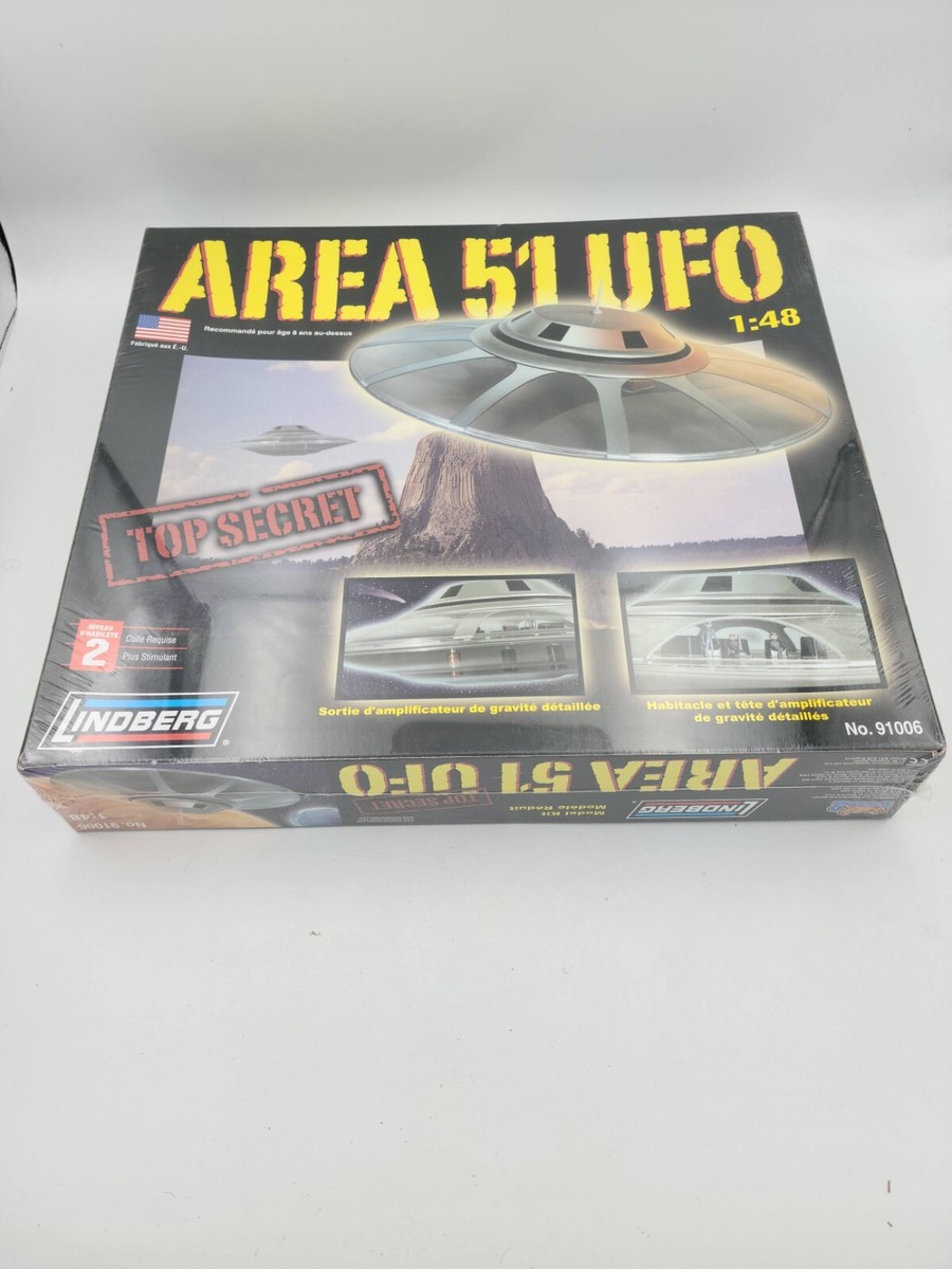 Lindberg AREA 51 UFO 1/48 Model Kit 91006 Top Secret new in sealed