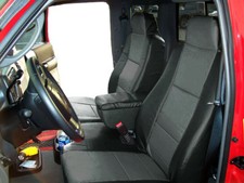 Ford Ranger 2006-09 Blackcharcoal Leather-like 2 Front Seat Console Covers