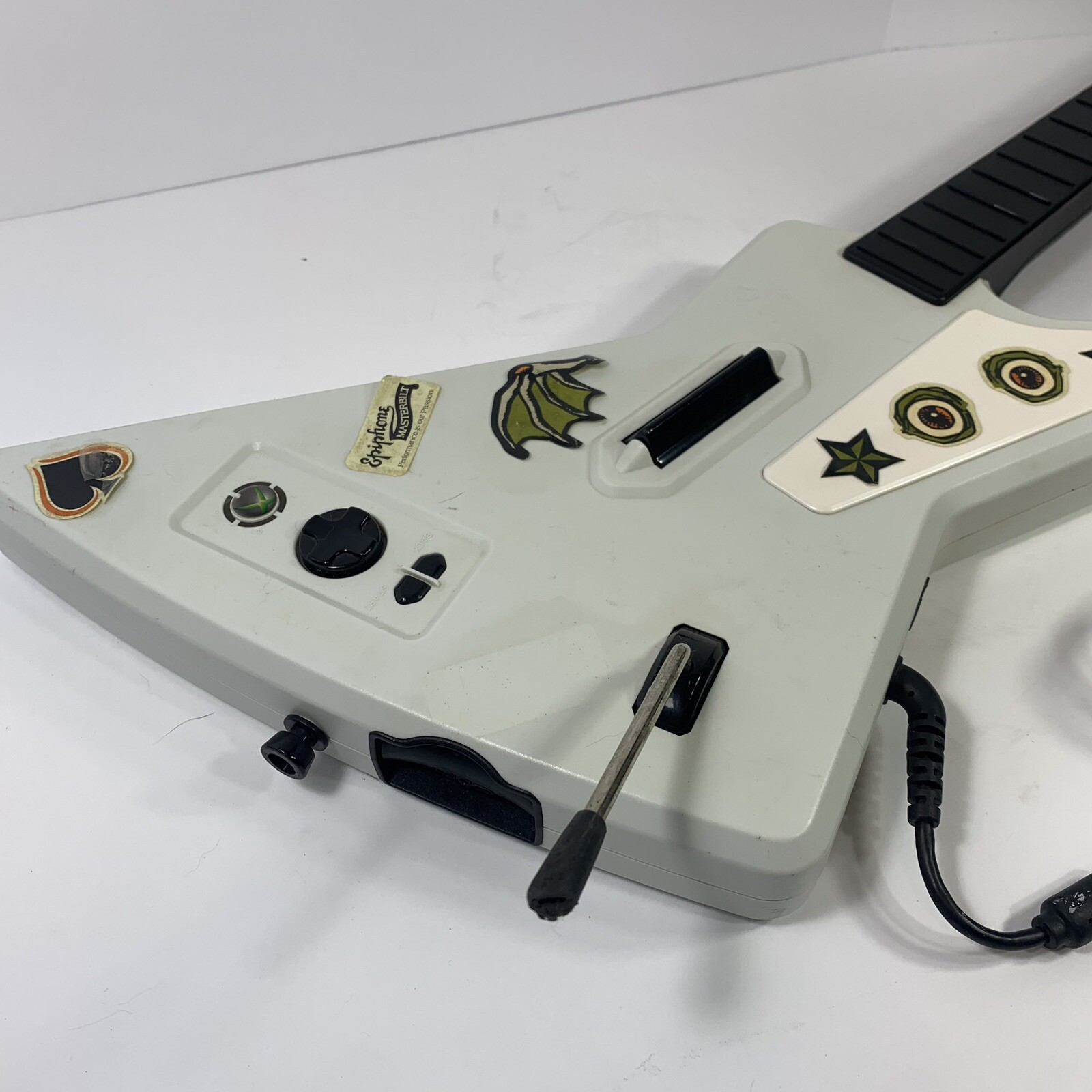 Guitar Hero Xplorer Guitar Xbox 360 Red Octane White Wired Model 95055