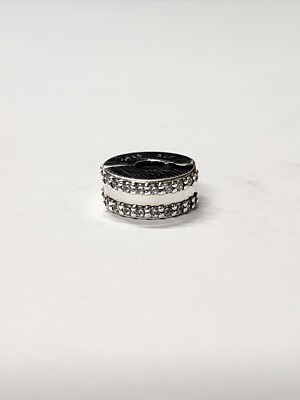 AUTHENTIC PANDORA DOUBLE LINED PAVE CLIP CHARM #798422C01 | eBay