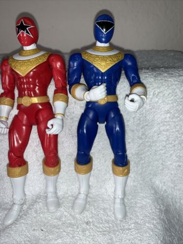 Power Rangers ZEO Red & Blue Ranger 7" Rare Figure 43155 Mint More In Store - Picture 3 of 15
