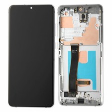 OLED Display LCD Touch Screen Frame For Samsung Galaxy S20 Ultra 5G G988 Silver