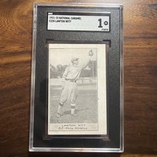 1921-23 E220 National Caramel Lawton Whitey Witt SGC1 