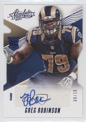 2014 Panini Absolute Auto Retail Blue 9/10 Greg Robinson #196 Rookie RC 7u5