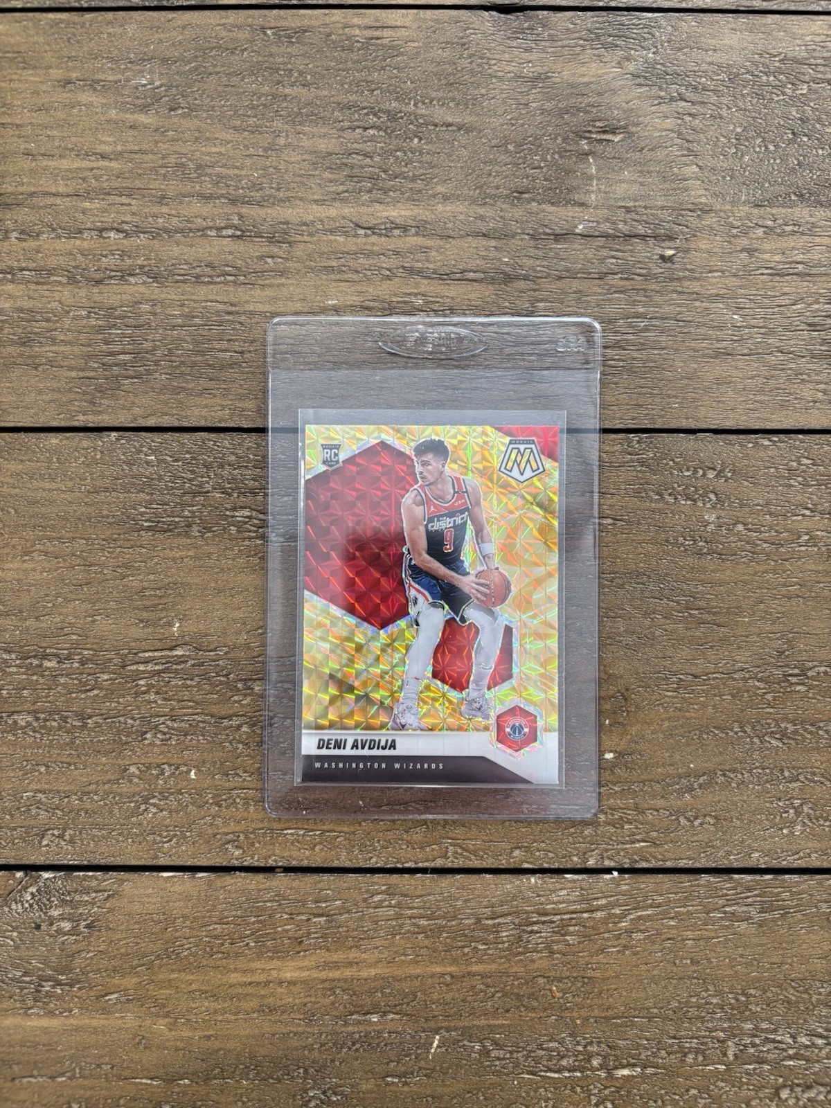 Deni Avdija 2020-21 Panini Mosaic Yellow Reactive RC #217 Washington Wizards