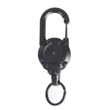 Heavy Duty Retractable Carabiner Car Key Chain Reel Holder Steel Cord Keychain 