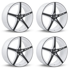Set Of 4 17 White Black Alloy Wheels Rims For Lexus 5x114.3 Car5 Flow Formed Af