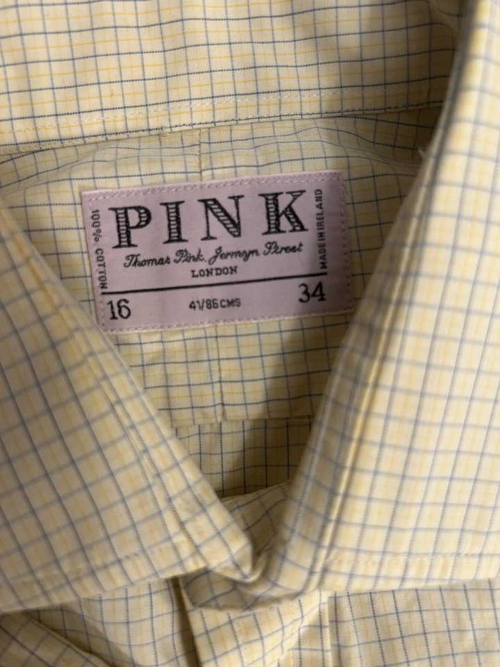 Camisa Suitsupply Para Hombres Grande Rosa Thomas Mason Puño Francés Vestido Formal Algodón Foto 2 de 4