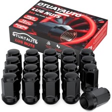 Lug Nuts - 20PCS Closed End Bulge Acorn Lug Nut,12mmx1.25 M12x1.25 Black 20Pcs