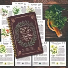 Natural Healing Handbook Spiral Bound Guidebook For Herbal Remedies And Holistic