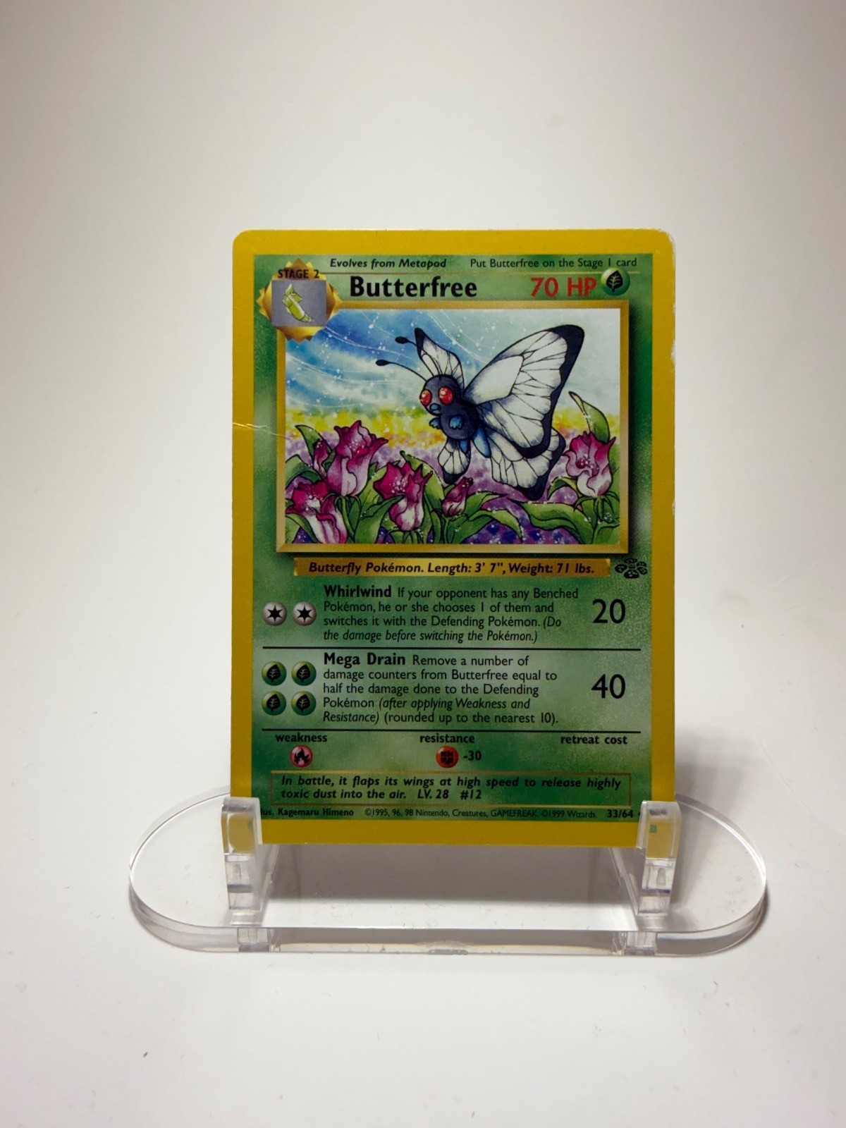Butterfree 33/64 Uncommon Jungle Pokemon Unlimited Moderately Played