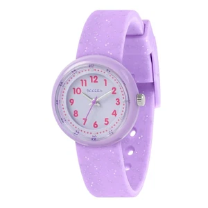 Tikkers Purple Glitter Strap Watch