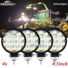 4x Round Agricultural Led Lights 12v 24v Tractor Work Light Flood Lamp Digger 4x Round Agricultural Led Lights 12v 24v Tractor Work Light Flood Lamp Digger