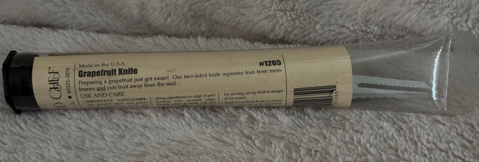 Pampered Chef Serrated Grapefruit Knife Cutter #1265 Separates Fruit Easily New