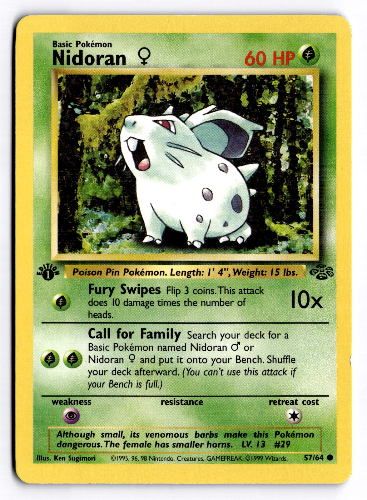 Nidoran F Common Jungle 57/64 NM