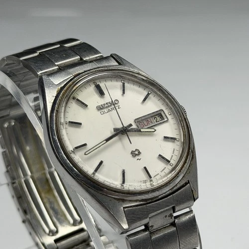 Vintage Seiko Quartz 7123-8429-P Day Date Men's Watch - FOR PARTS/REPAIR