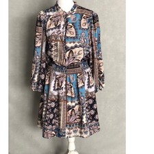Vince Camuto Printed Dress Women's Size 16 Ballon Sleeve NEW